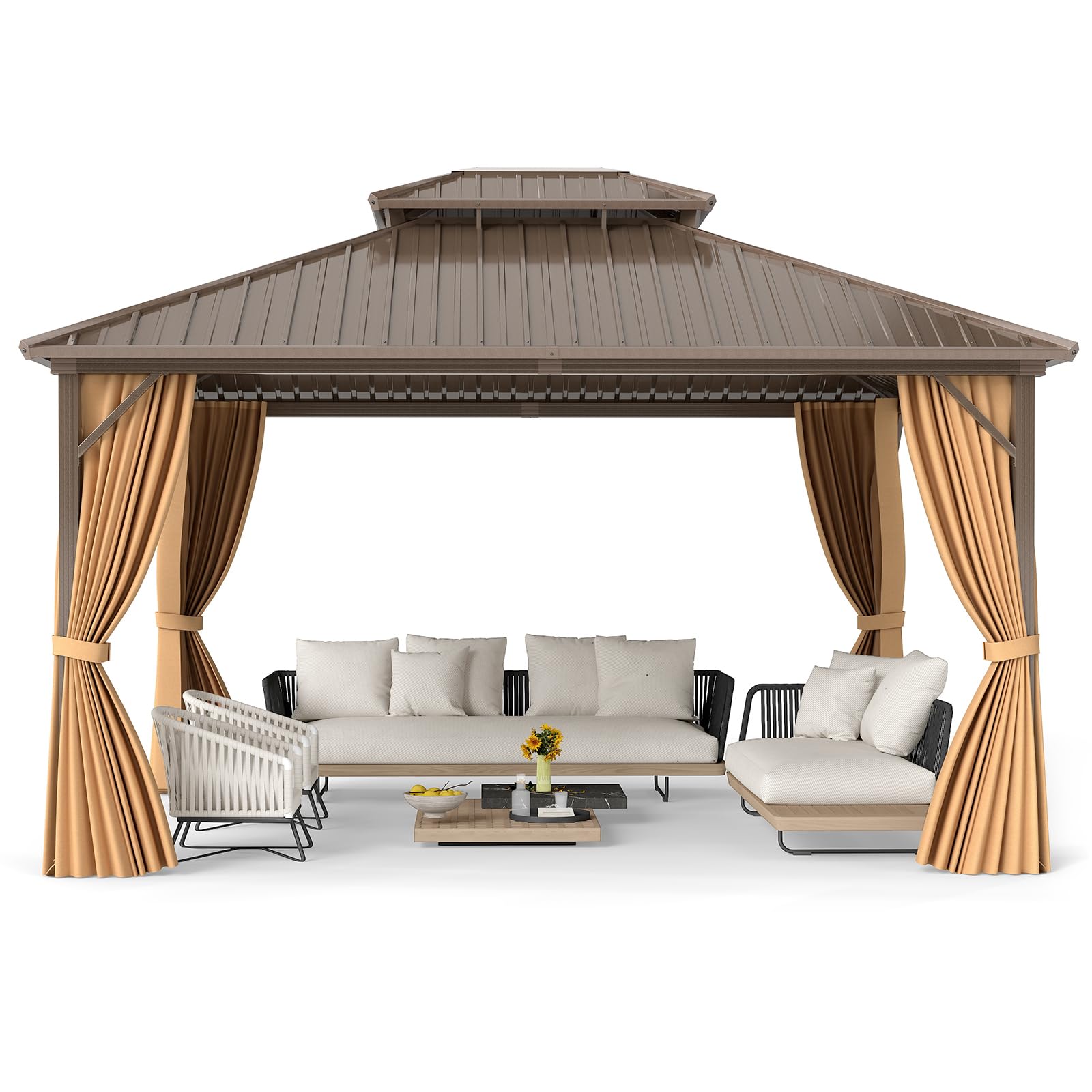 Tangkula 14 x 12 FT Hardtop Gazebo